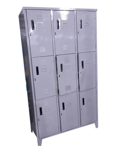 Locker de tres cuerpos de 9 casilleros