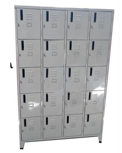 Locker de cuatro cuerpos de 20 casilleros