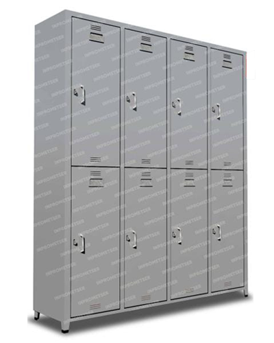 Locker de cuatro cuerpos de 8 casilleros