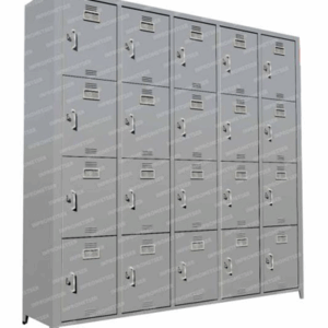 Locker de cinco cuerpos de 20 casilleros