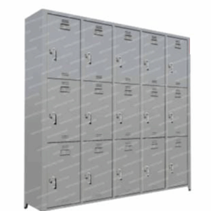 Locker de cinco cuerpos de 15 casilleros